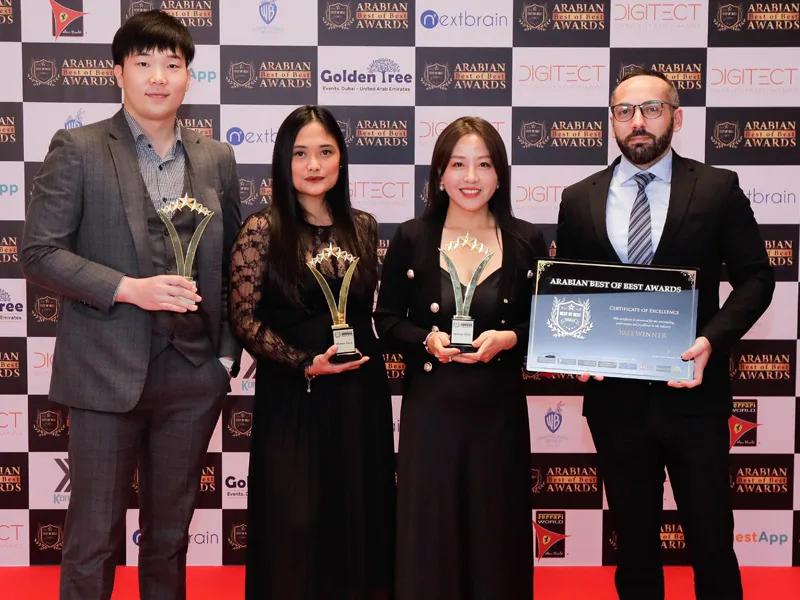 Finance CEO receiving recognition at the World CEO Awards