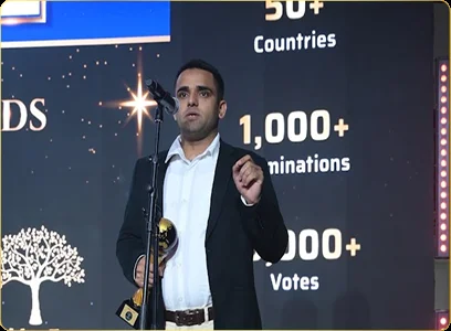 CEO winners on stage